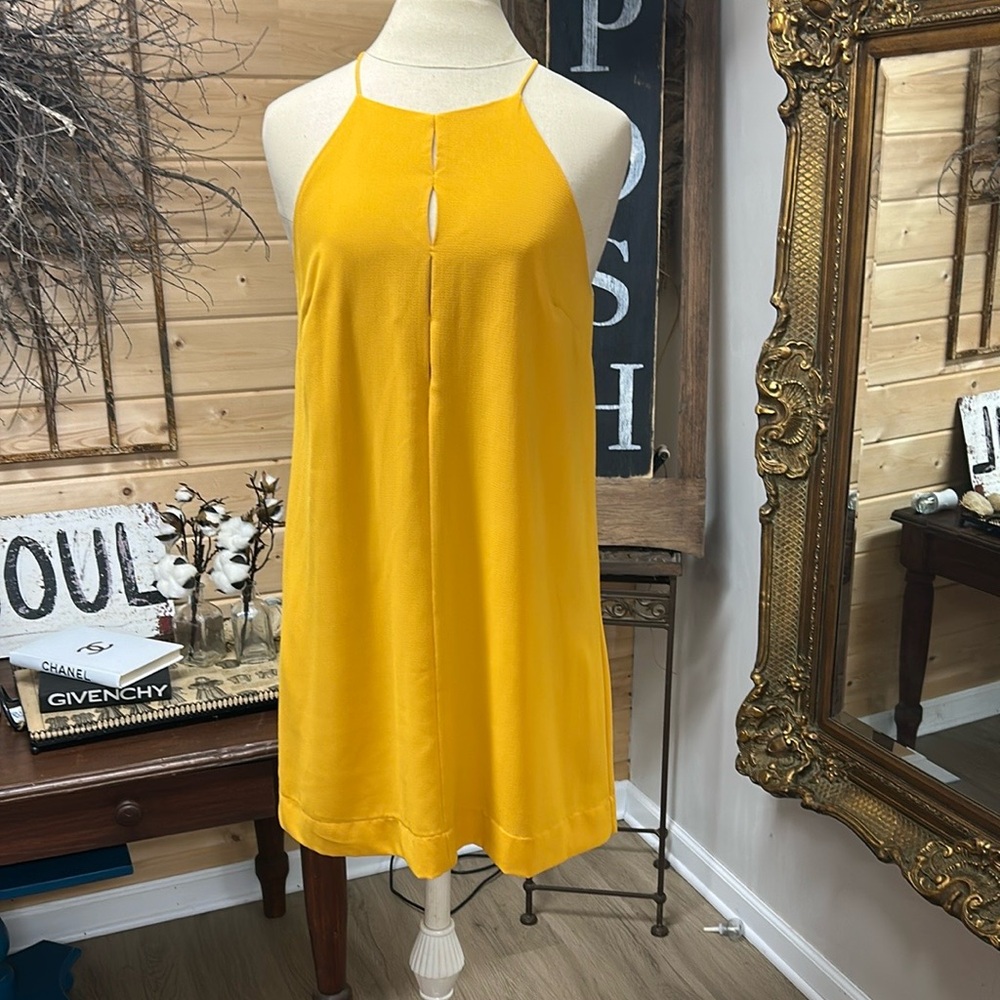 NWT Mustard spaghetti Dress